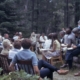 A photograph from 1976 depicting the Adirondack Park Agency (APA) Meeting at Elk Lake.